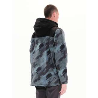 DETACHABLE HOOD JACKET 222.EM10.26 PR308 OLIVE/BLACK