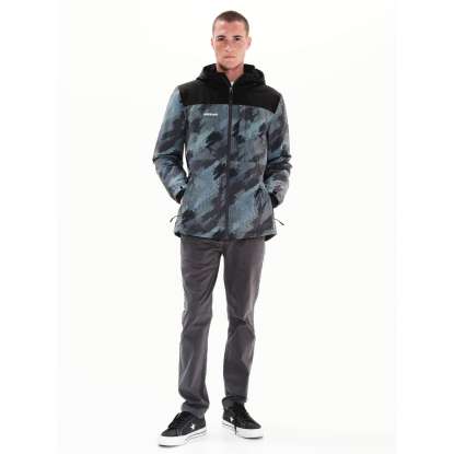 DETACHABLE HOOD JACKET 222.EM10.26 PR308 OLIVE/BLACK