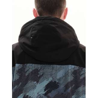 DETACHABLE HOOD JACKET 222.EM10.26 PR308 OLIVE/BLACK
