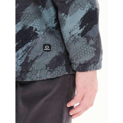 DETACHABLE HOOD JACKET 222.EM10.26 PR308 OLIVE/BLACK