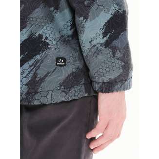 DETACHABLE HOOD JACKET 222.EM10.26 PR308 OLIVE/BLACK