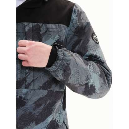DETACHABLE HOOD JACKET 222.EM10.26 PR308 OLIVE/BLACK