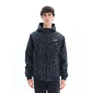 HOODED BOMBER JACKET 222.BM10.12 PR307 BLUE