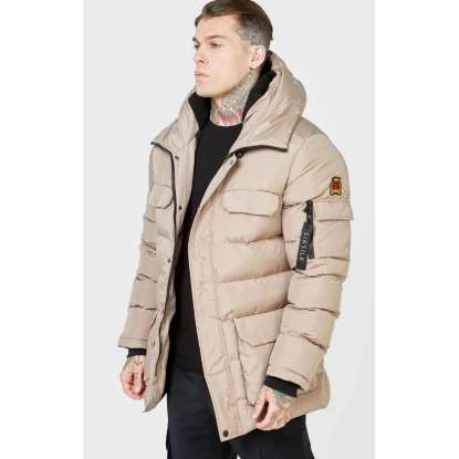 SIKSILK PARKA COAT 23475 BROWN